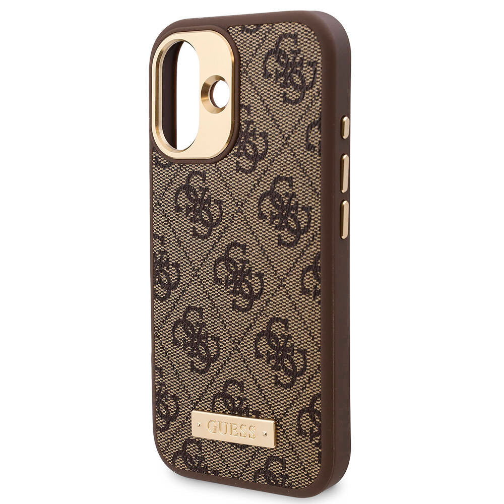 Guess iPhone 16 Orjinal Lisanslı Magsafe Şarj Özellikli PU 4G Desenli Metal Plaka Klasik Logolu Telefon Kılıfı - 14 Guess iPhone 16 Orjinal Lisanslı Magsafe Şarj Özellikli PU 4G Desenli Metal Plaka Klasik Logolu Telefon Kılıfı - 14